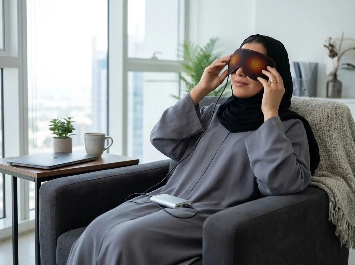 قناع عين ساخن للعيون الجافة مع 3 مستويات حرارية